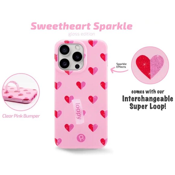 NWT Loopy SWEETHEART SPARKLE iPhone 15 Pro Max Phone case - Picture 2 of 5